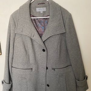 Wool Blend Plus Size Over Coat